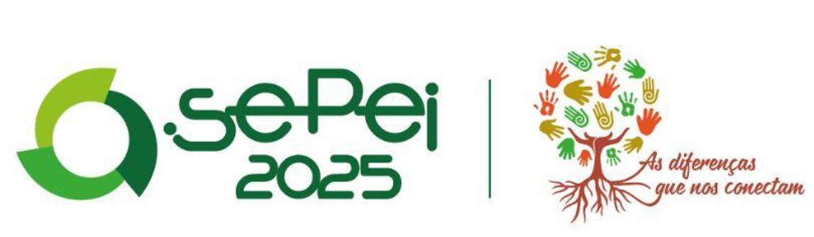 Logo do evento - escrito SEPEI 2025 e uma ´árvore com o slogan as diferenças que nos conectam